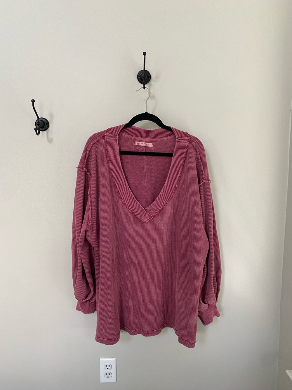 We The Free Oversized V‑Neck Sweatshirt in Autumn Spice